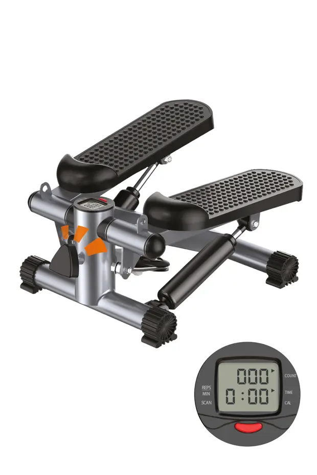 Direnç Lastikli Mini Stepper Egzersiz Aleti -Kaymaz Pedallı Kardiyo Cihazı